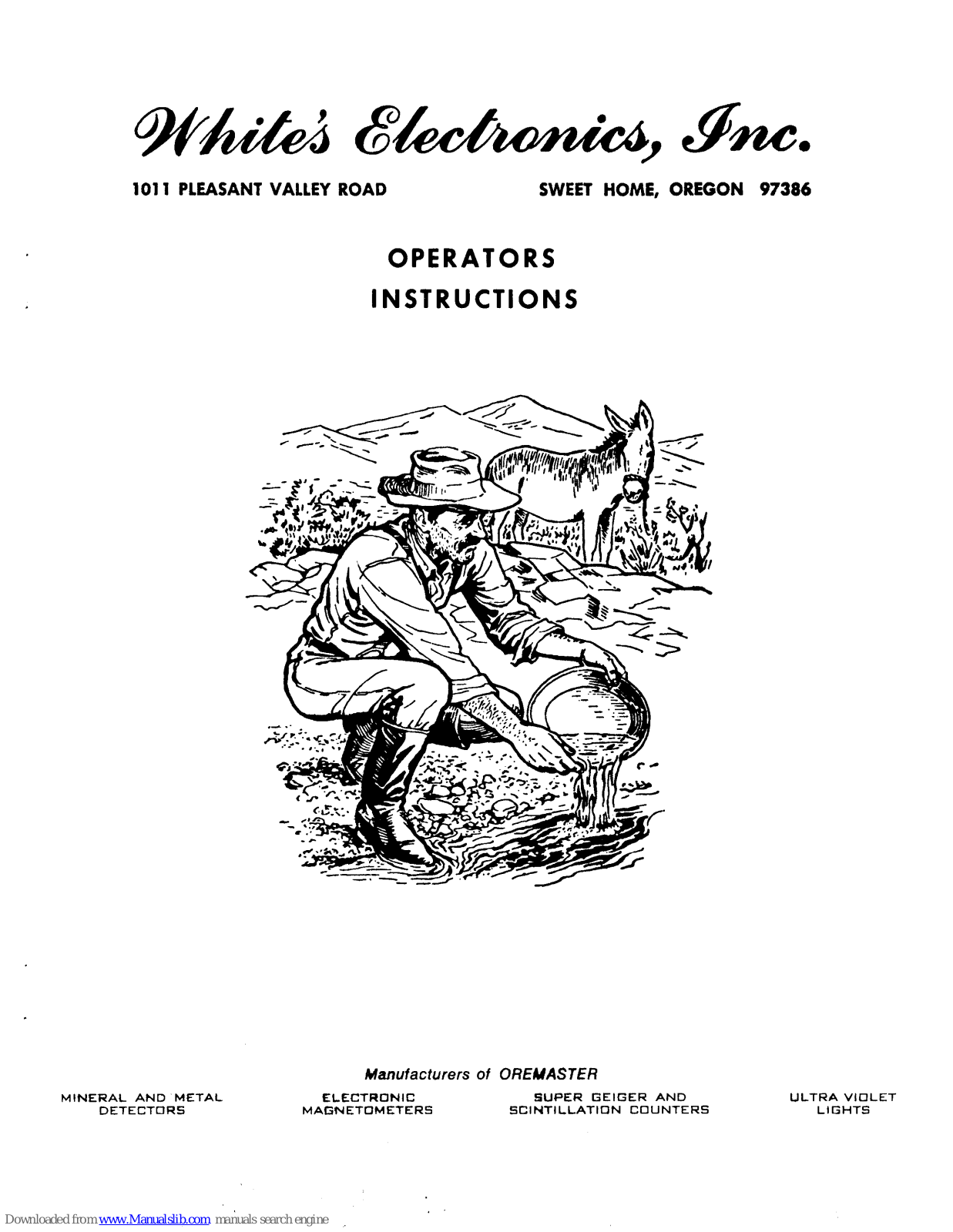 White’s Electronics Little Treasure Finder 2 Operating Instructions Manual