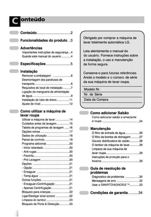 LG WD-1485TDA User manual