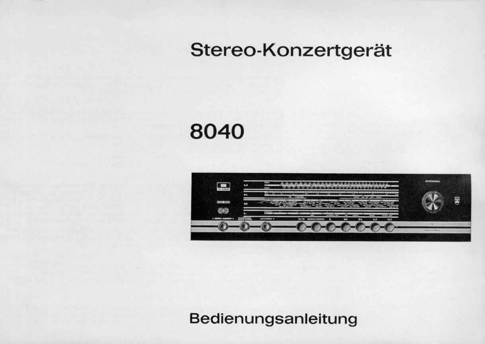 Grundig 8040 Owners Manual