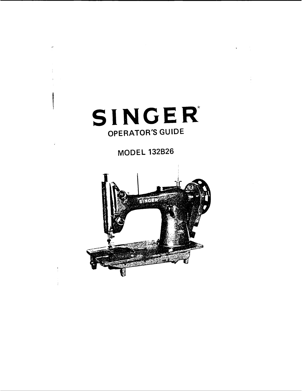 Singer 132B26 User Manual