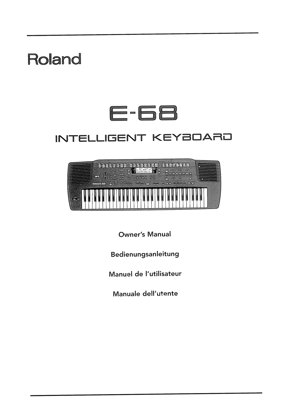 Roland E-68 Owner’s Manual