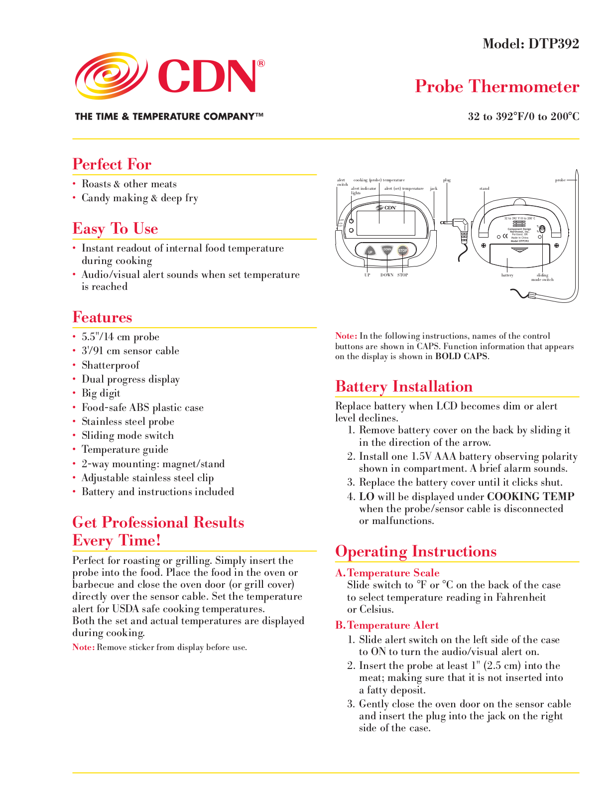 CDN DTP392 User Manual