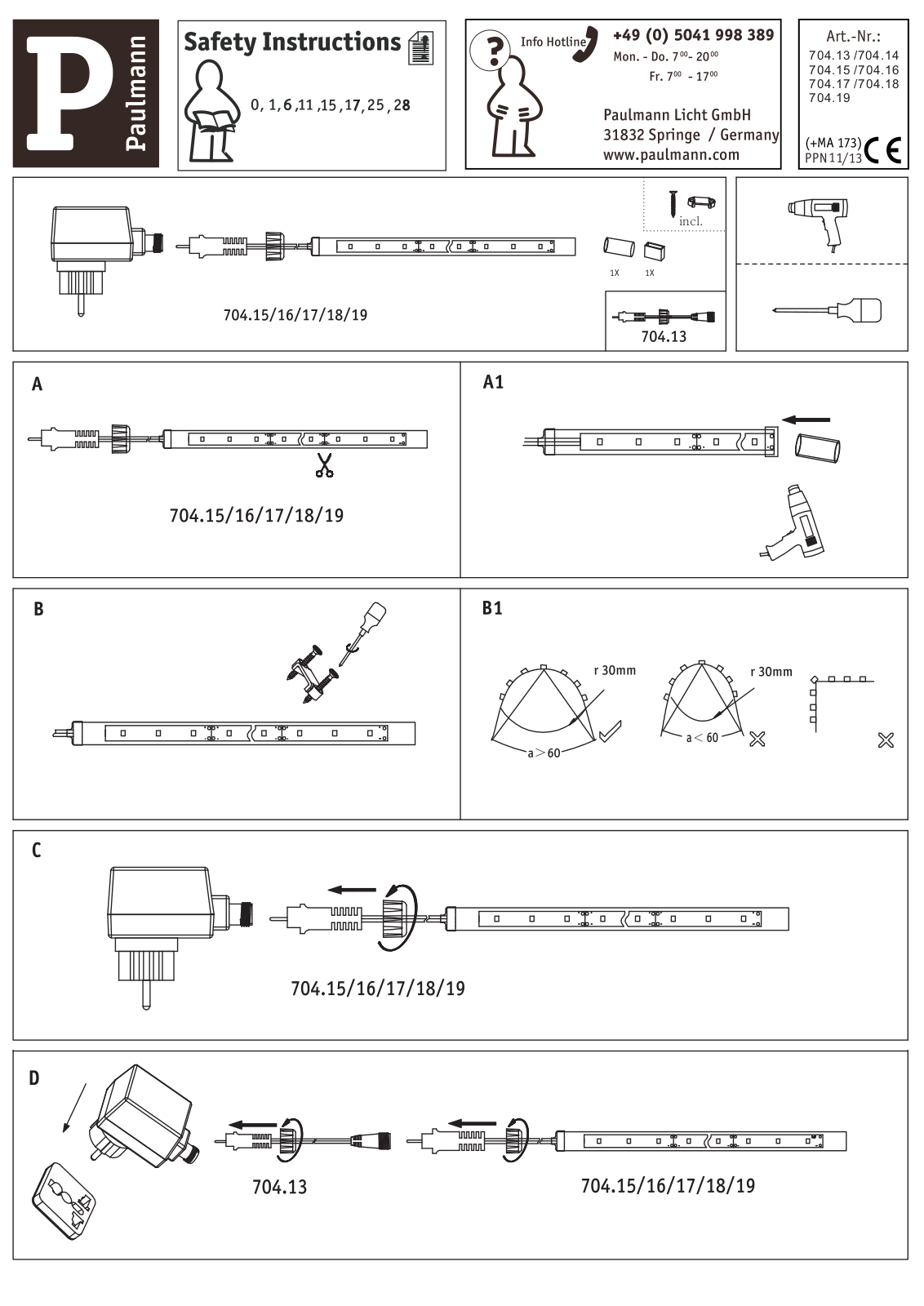 Paulmann 70413 Installation manual - ManualMachine.com