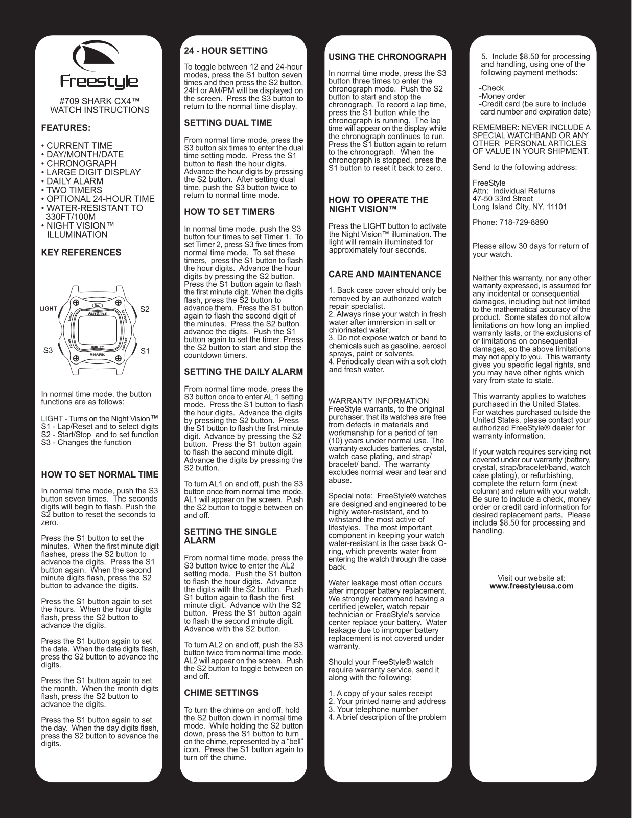 Freestyle Shark CX4 User Manual