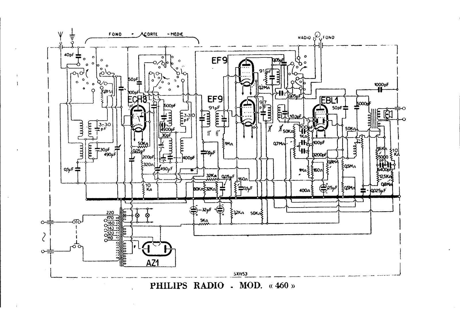 Philips 460 schematic