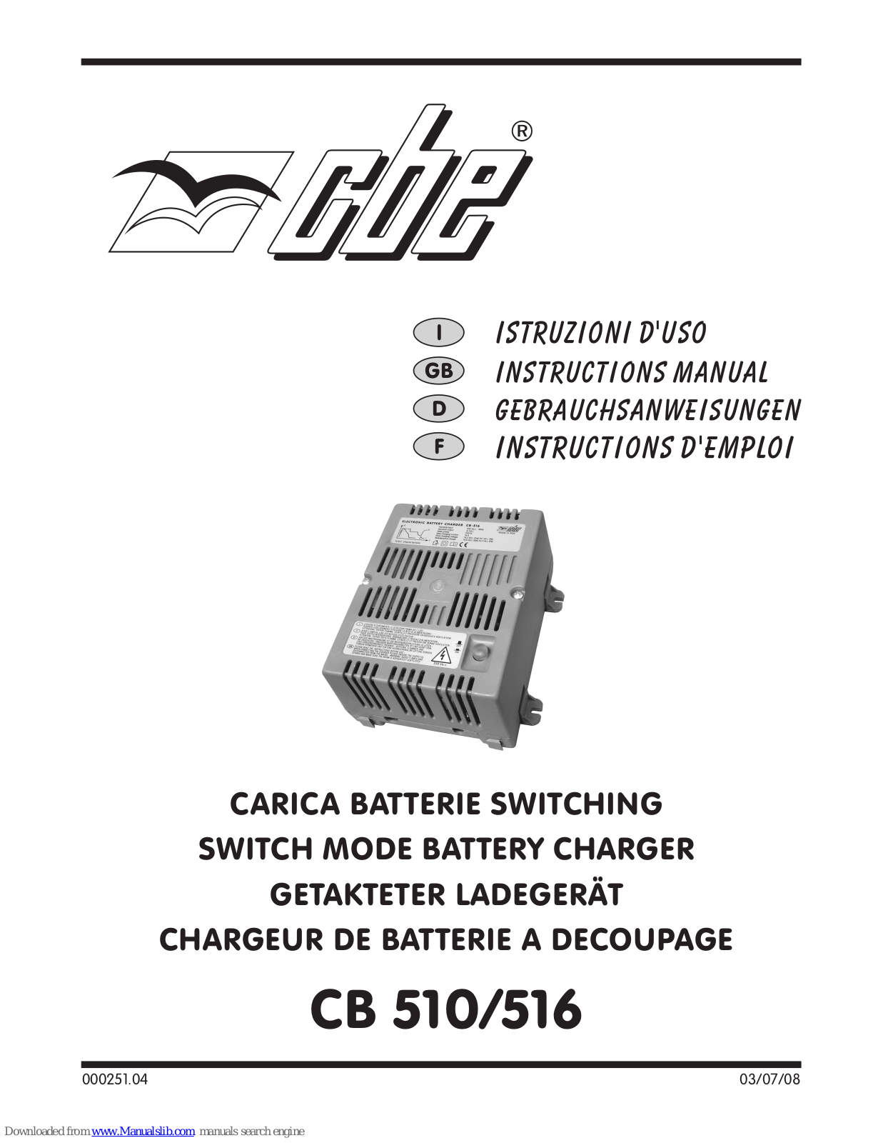 CBE CB 510, CB 516 Instruction Manual - ManualMachine.com