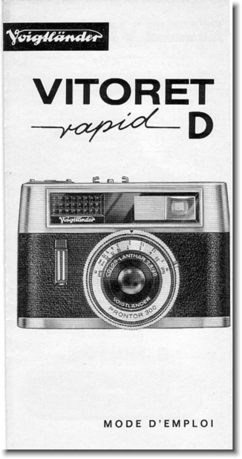 VOIGTLANDER Vitoret Rapid D Instruction Manual