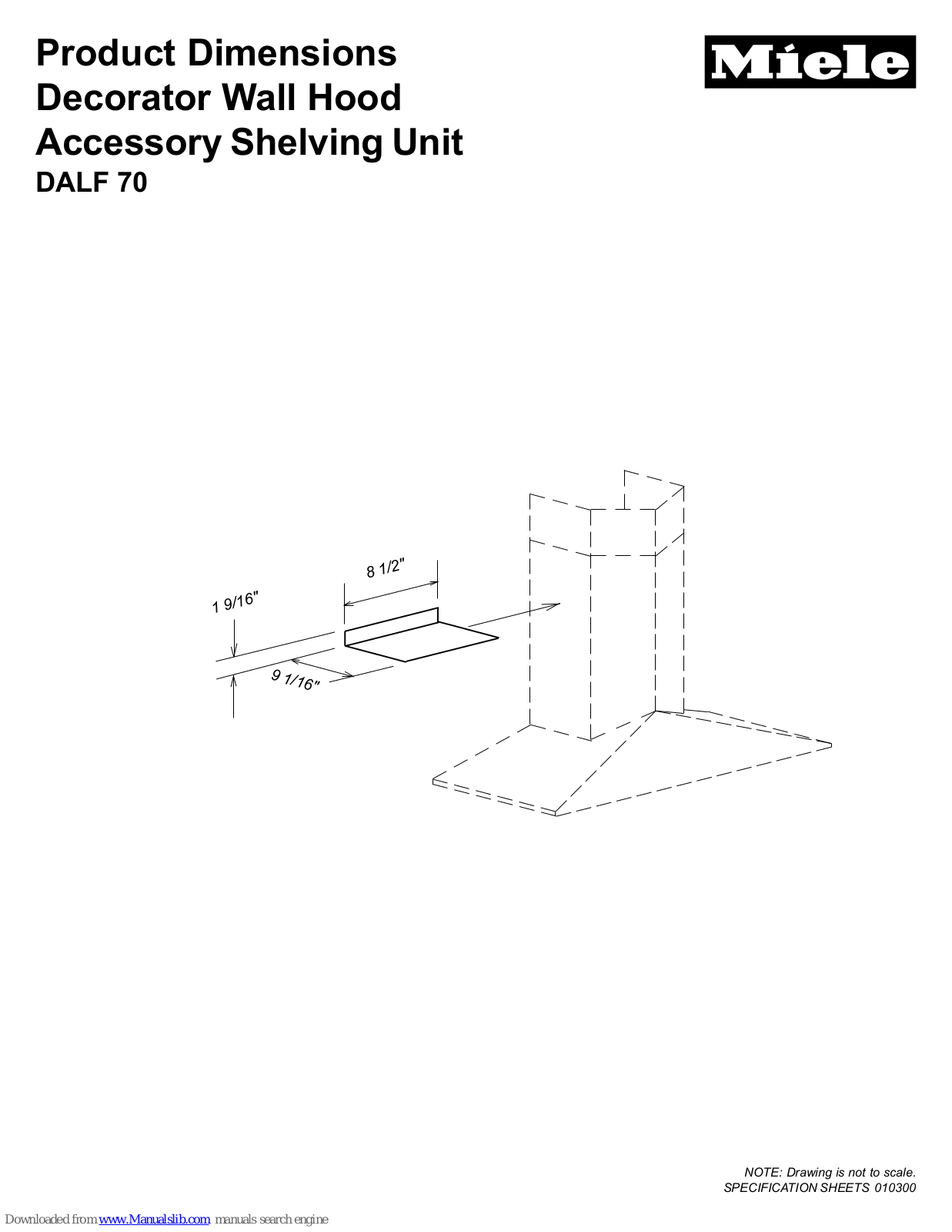 Miele DALF70, DA 289, DALF 90 Product Dimensions