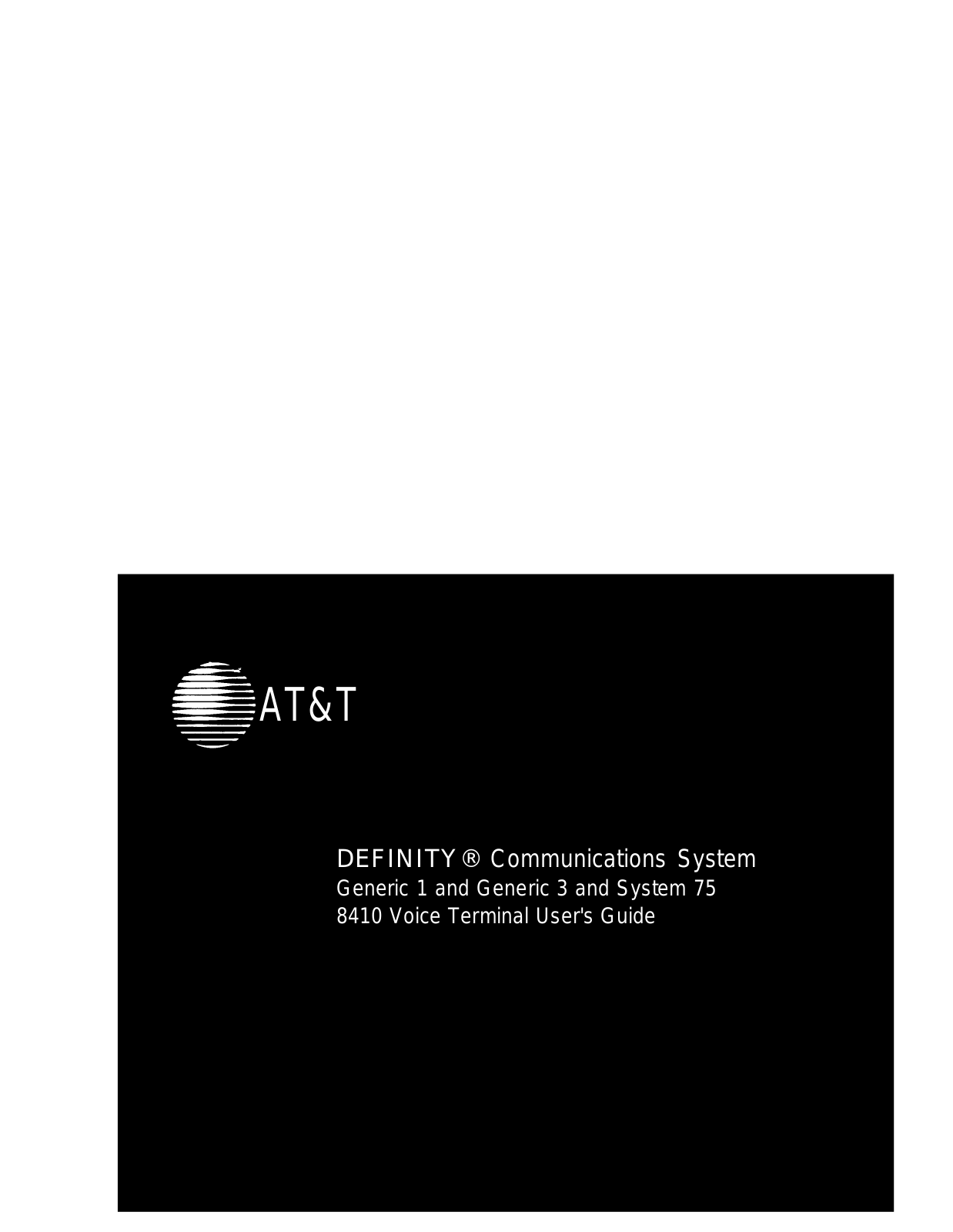 AT&T 8410 User Manual