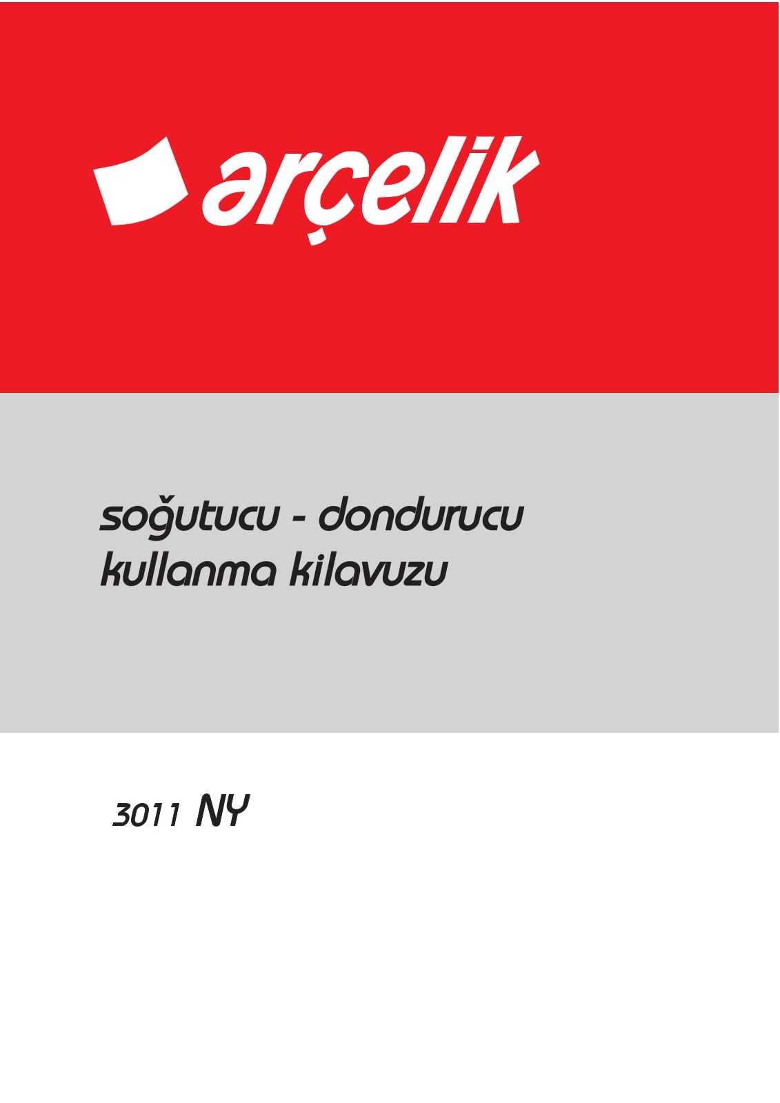 Arçelik 3011NY User manual