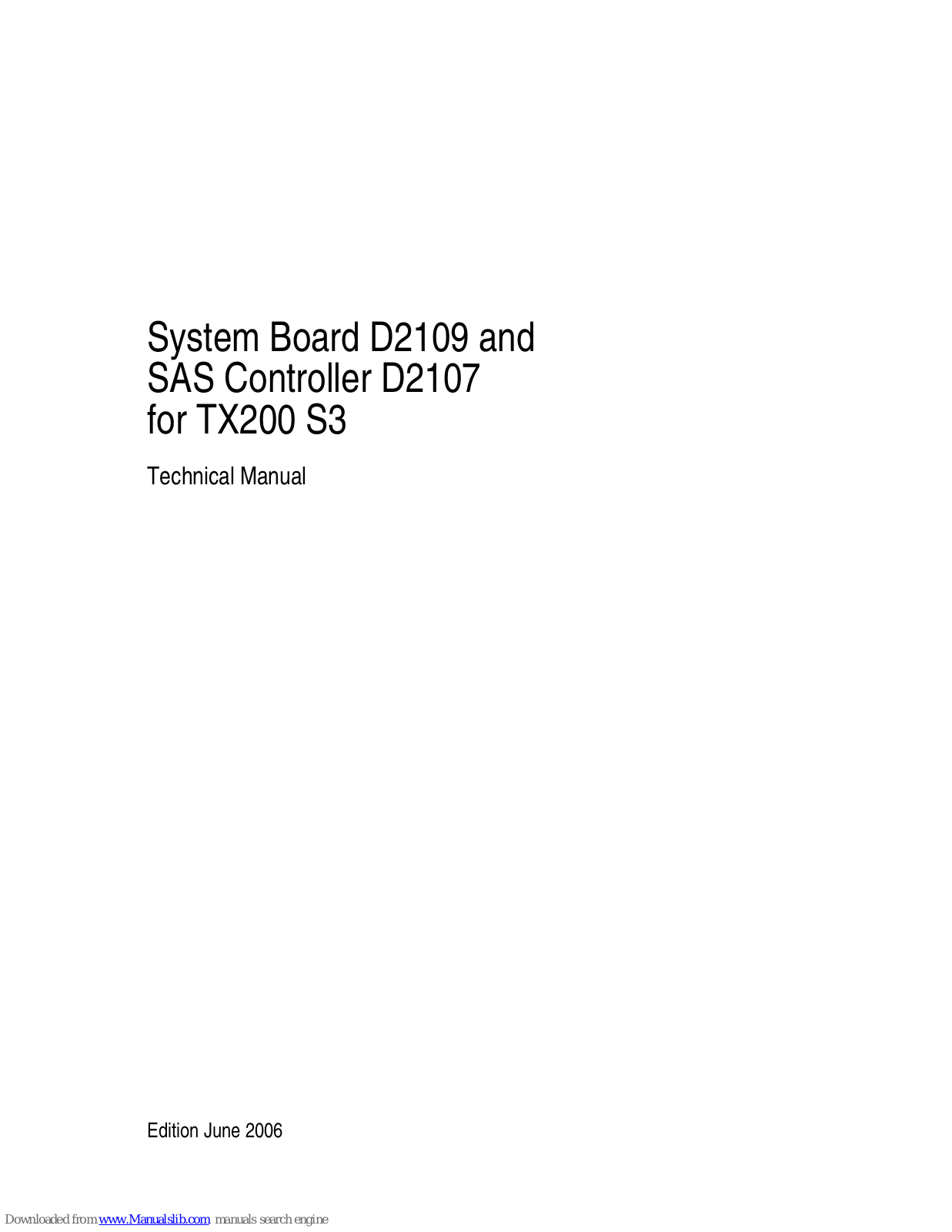 Fujitsu D2109, D2107 Technical Manual