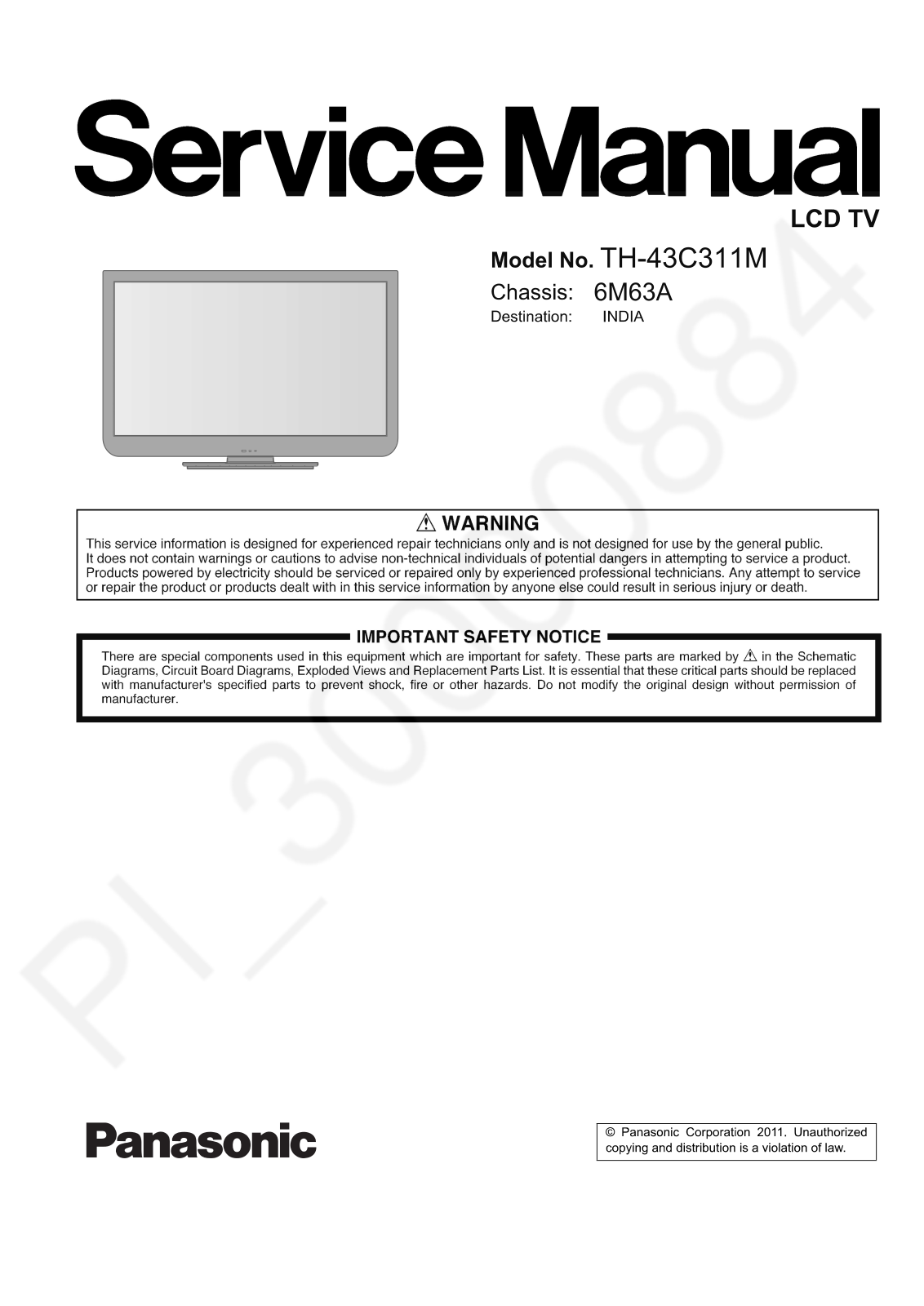 Panasonic TH-43C311M Schematic