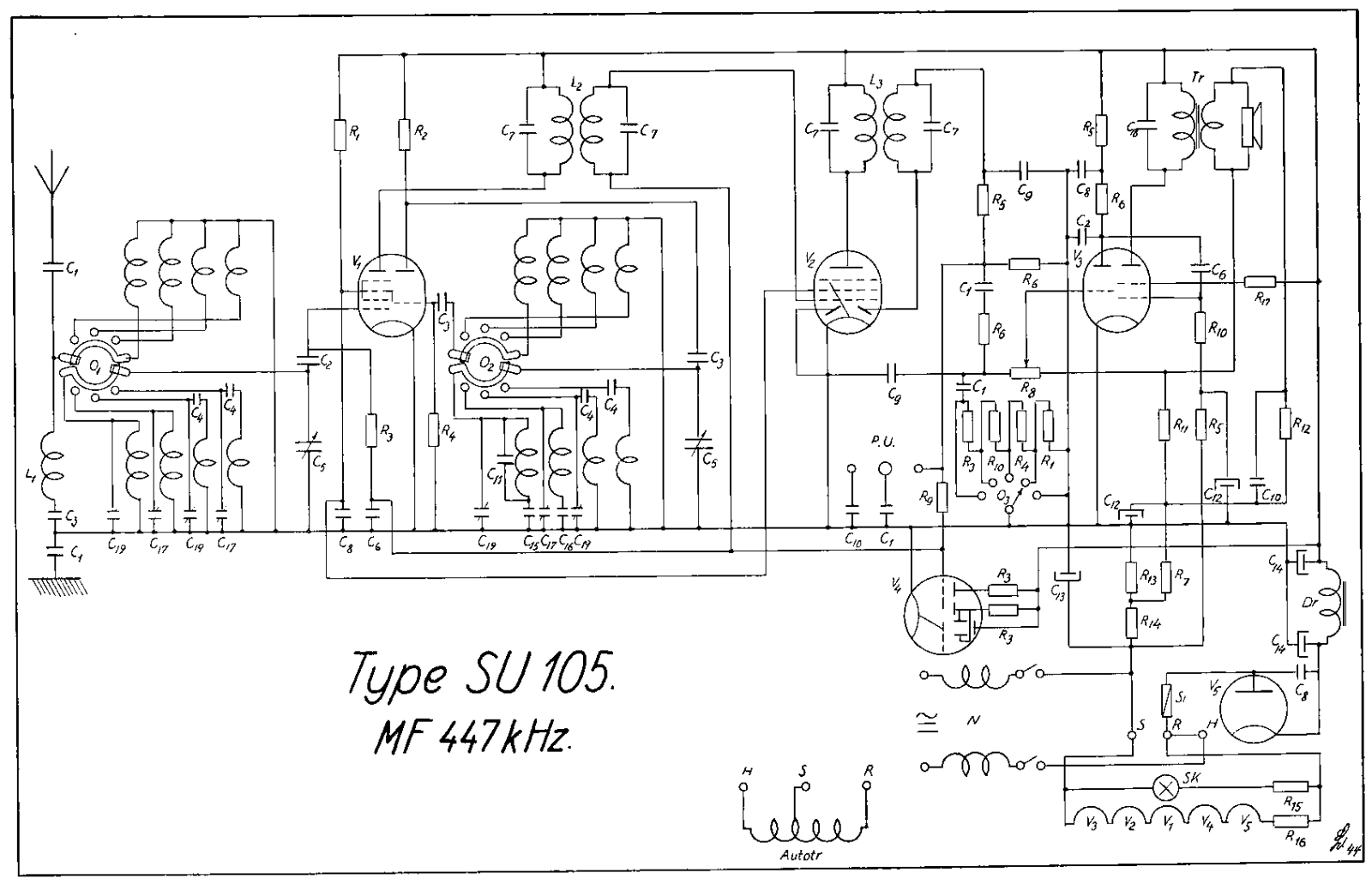 Arako Super SU105 Schematic