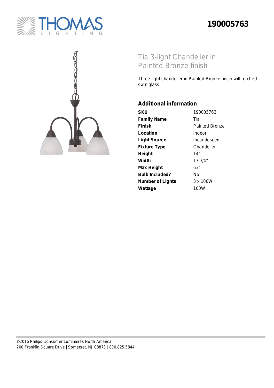 Thomas Lighting 190005763 User Manual - ManualMachine.com