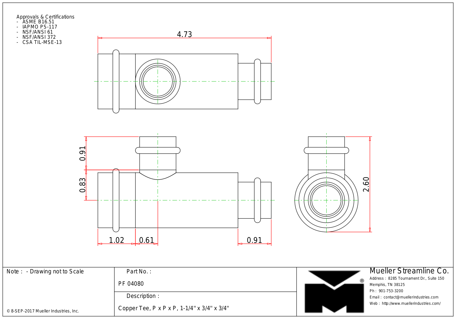 Mueller Streamline PF 04080 Cad Drawing - ManualMachine.com