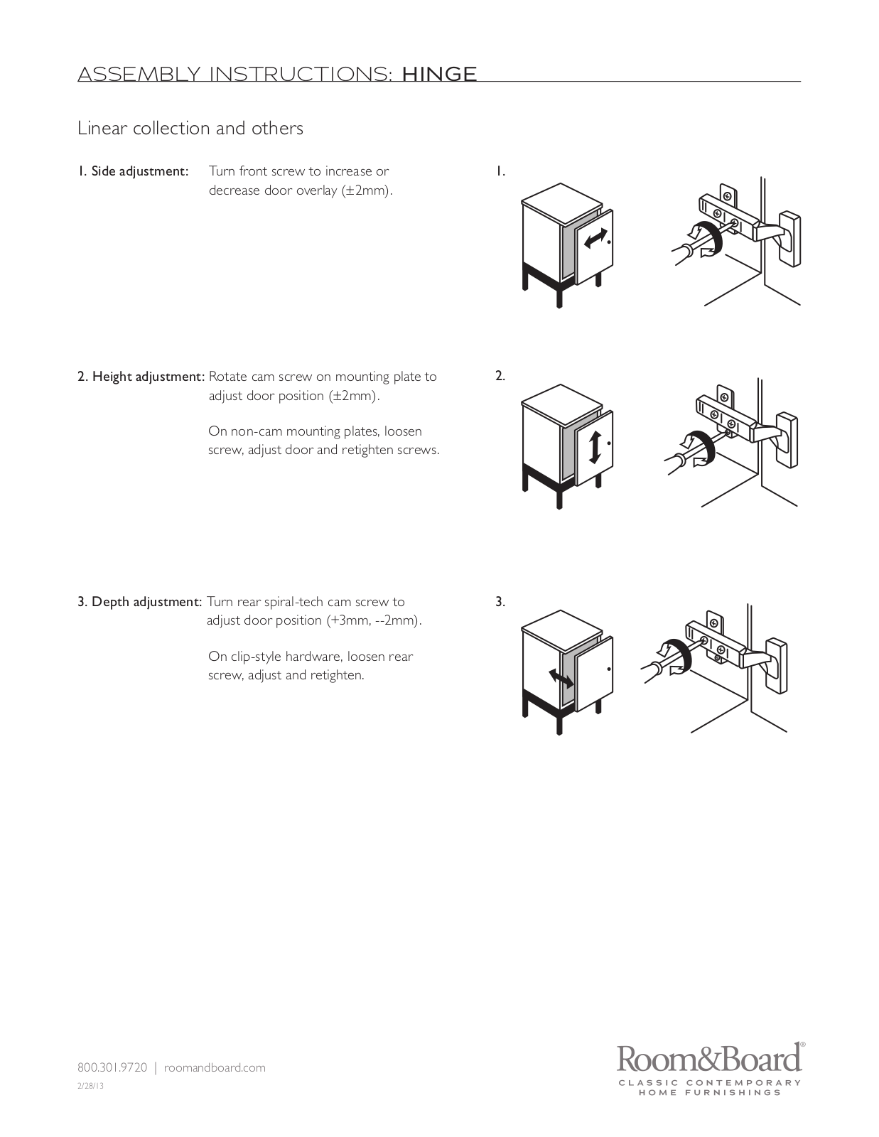 Room & Board Tivoli Audio Assembly Instruction