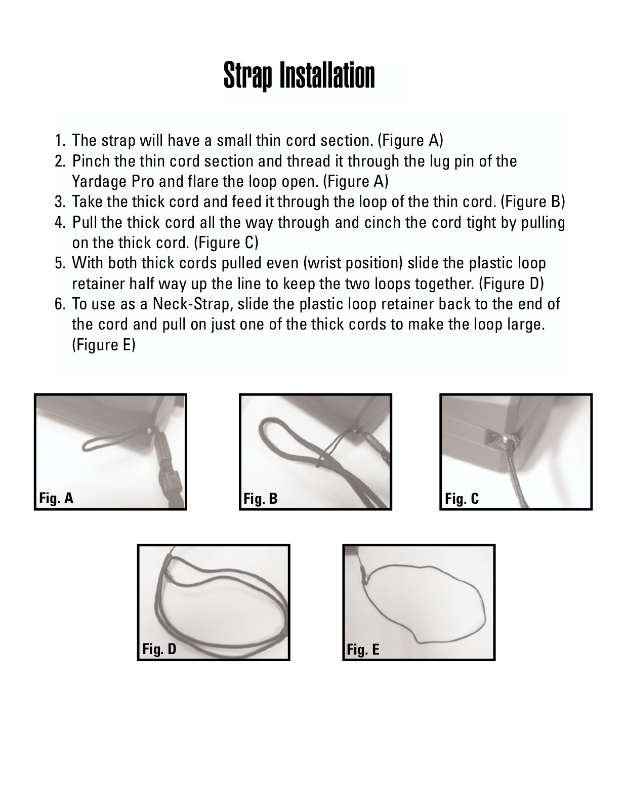 Bushnell Hand Strap Installation Instruction