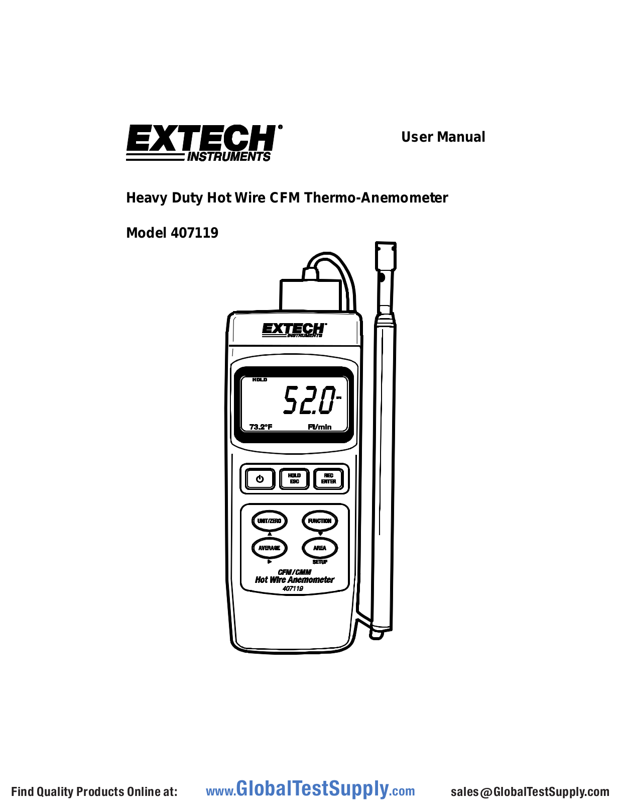 Extech Instruments 407119-NIST User manual - ManualMachine.com