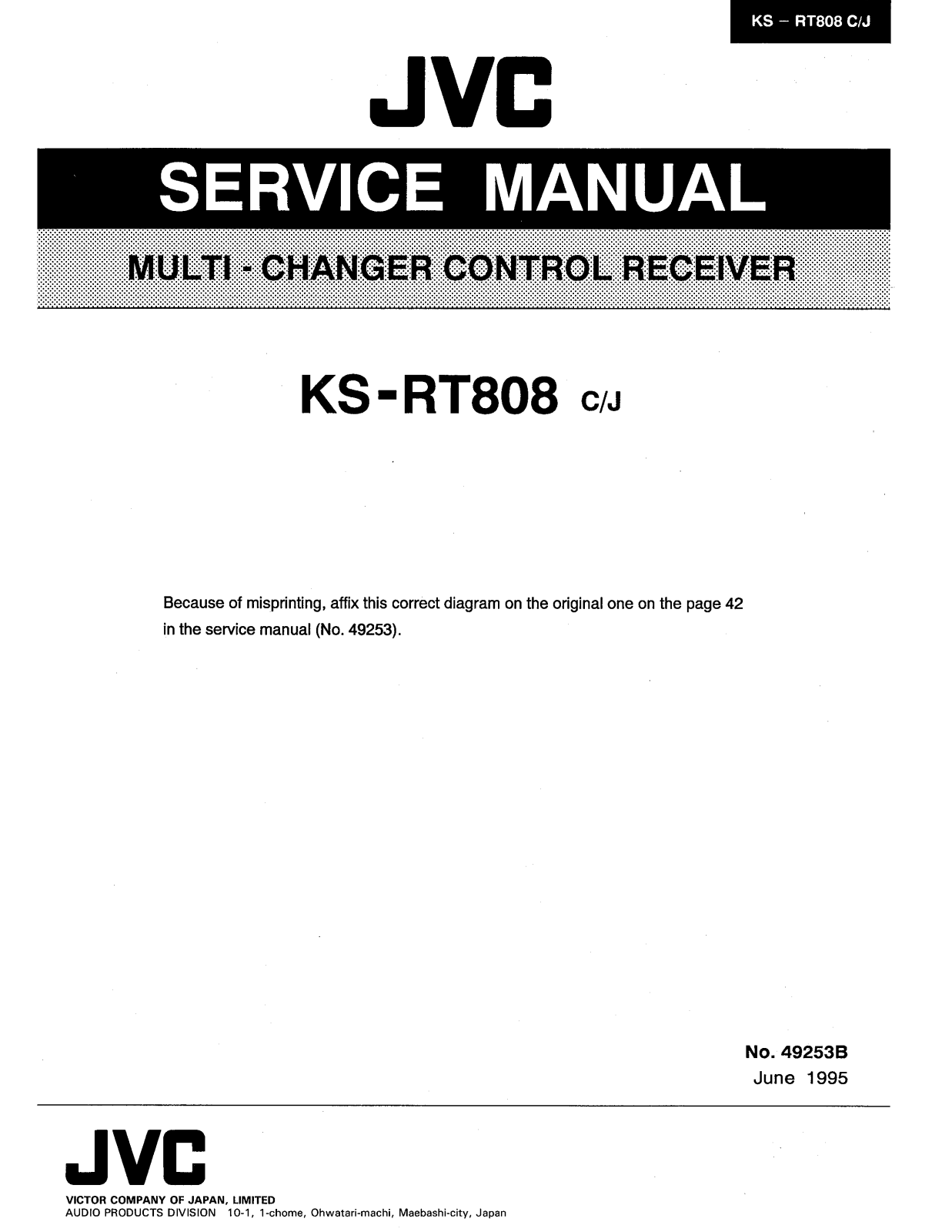 JVC KS-RT808 Service Manual