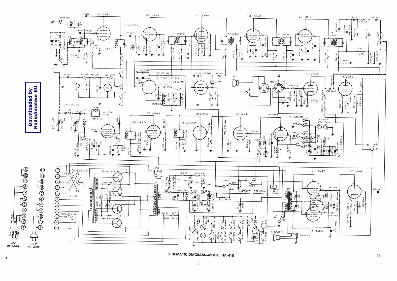 Lafayette HA410 Schematic