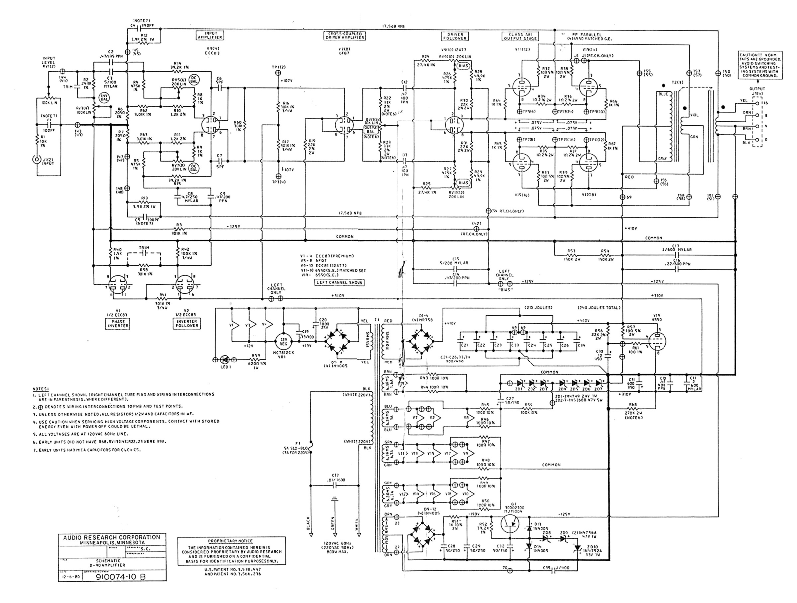 Audio research 910074-10 B SCHEMATIC - ManualMachine.com