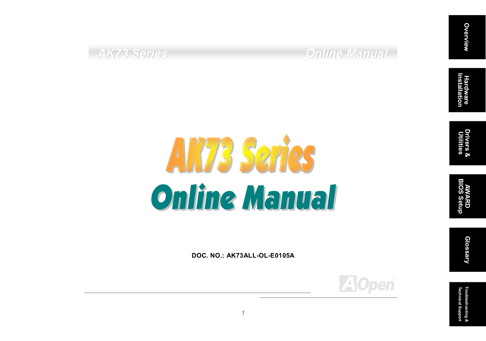 AOpen AK73 User Manual