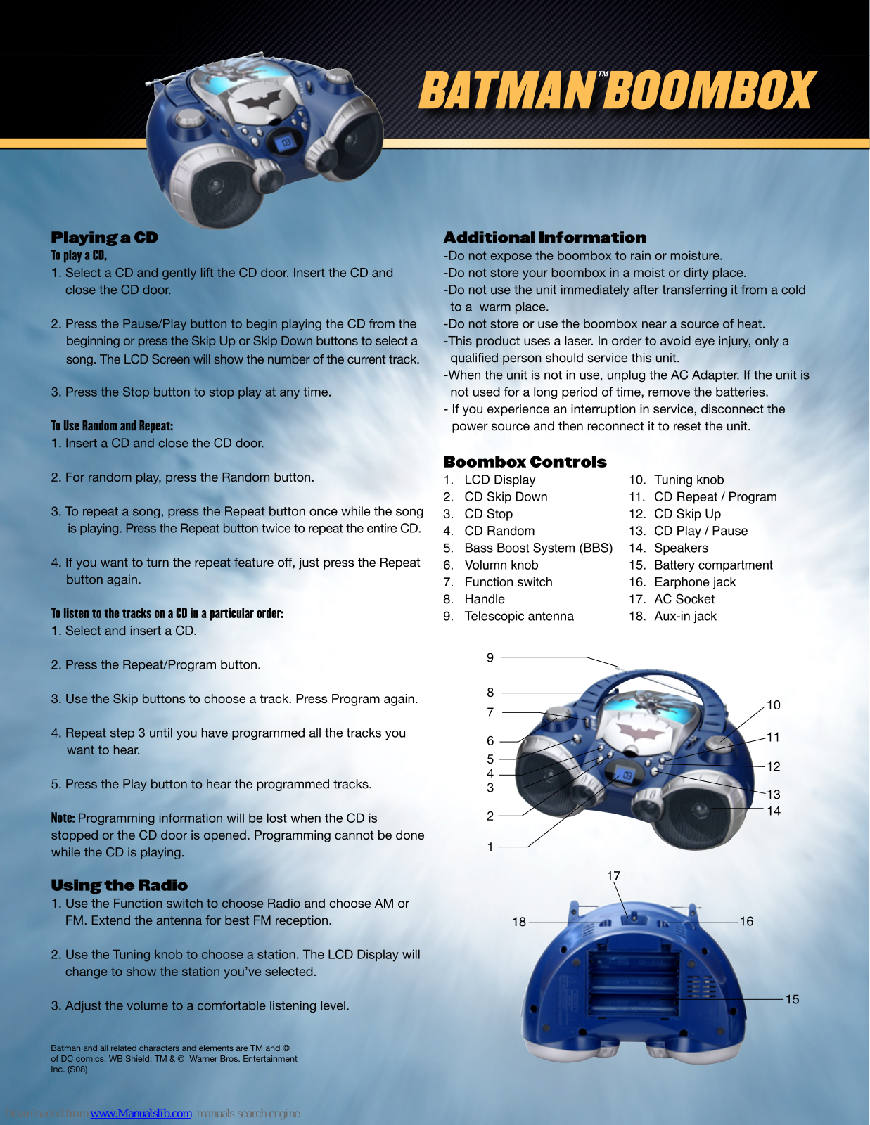 Digital Blue Batman BA10004 User Manual