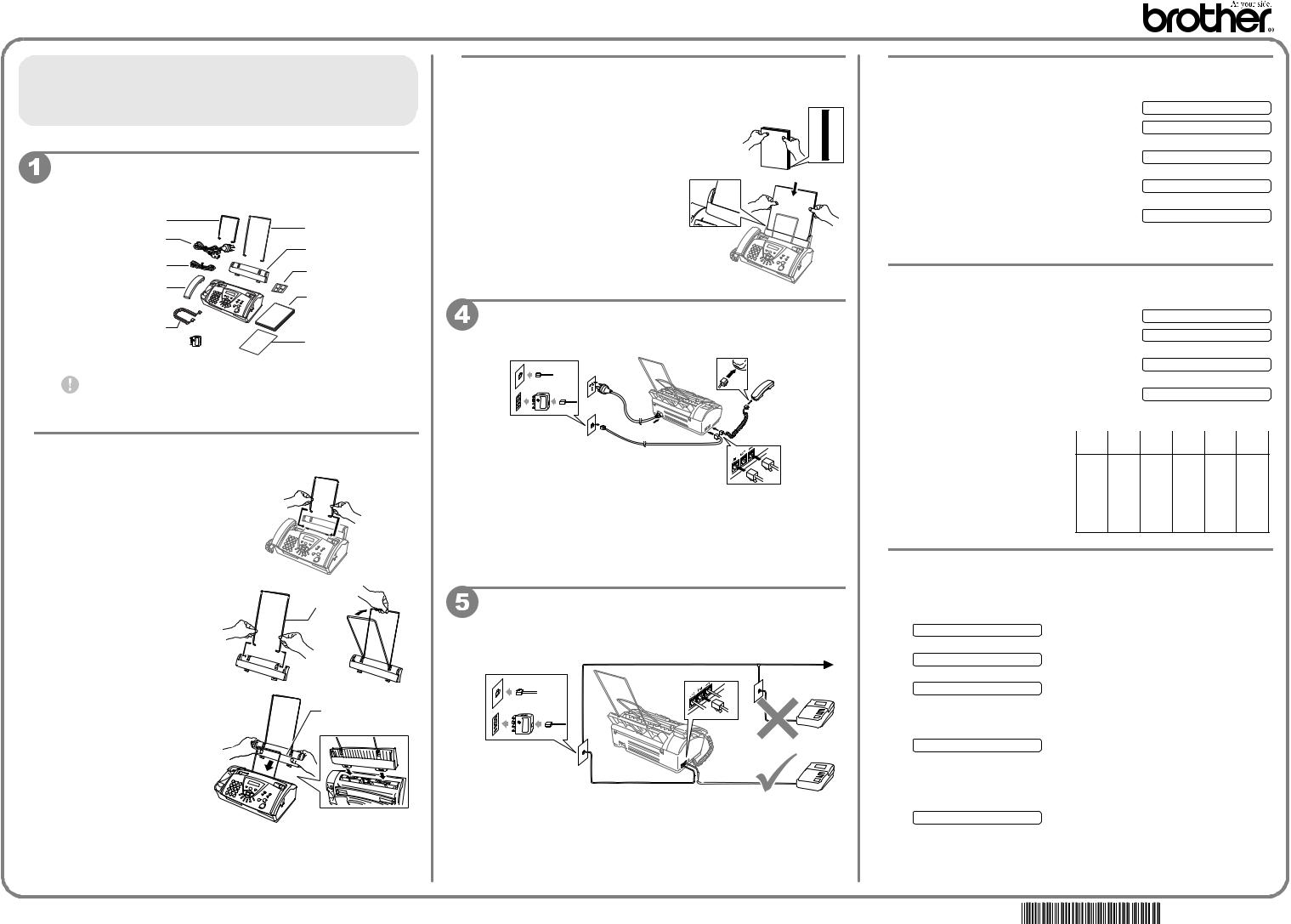 Brother FAX-827, FAX-827S Setup Guide