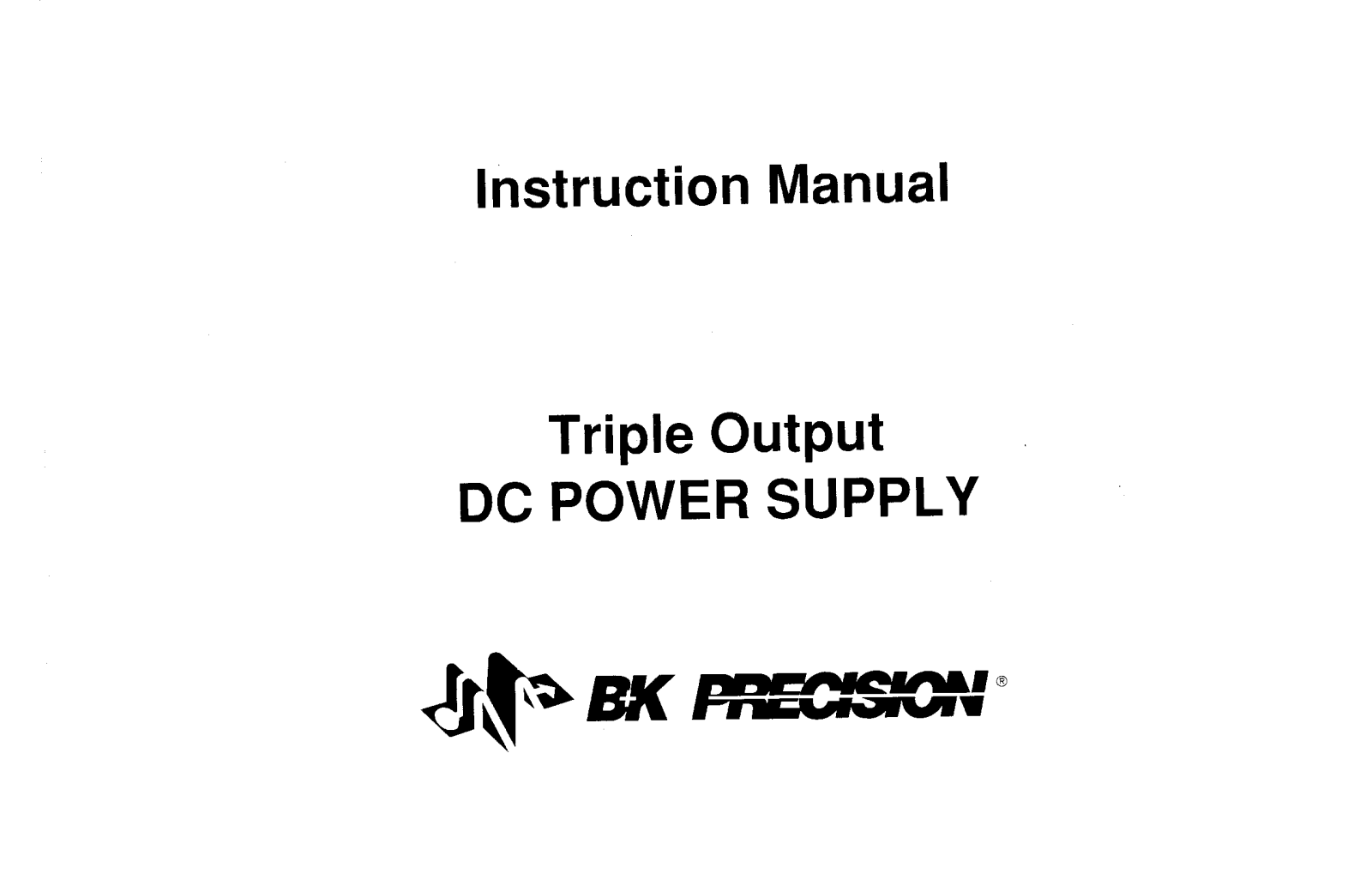 BK Precision 1651 User Manual