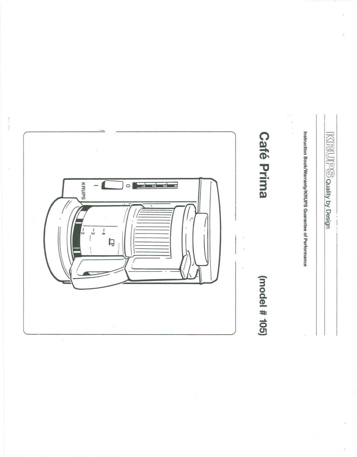 Krups CAFE PRIMA, 105 User Manual - ManualMachine.com
