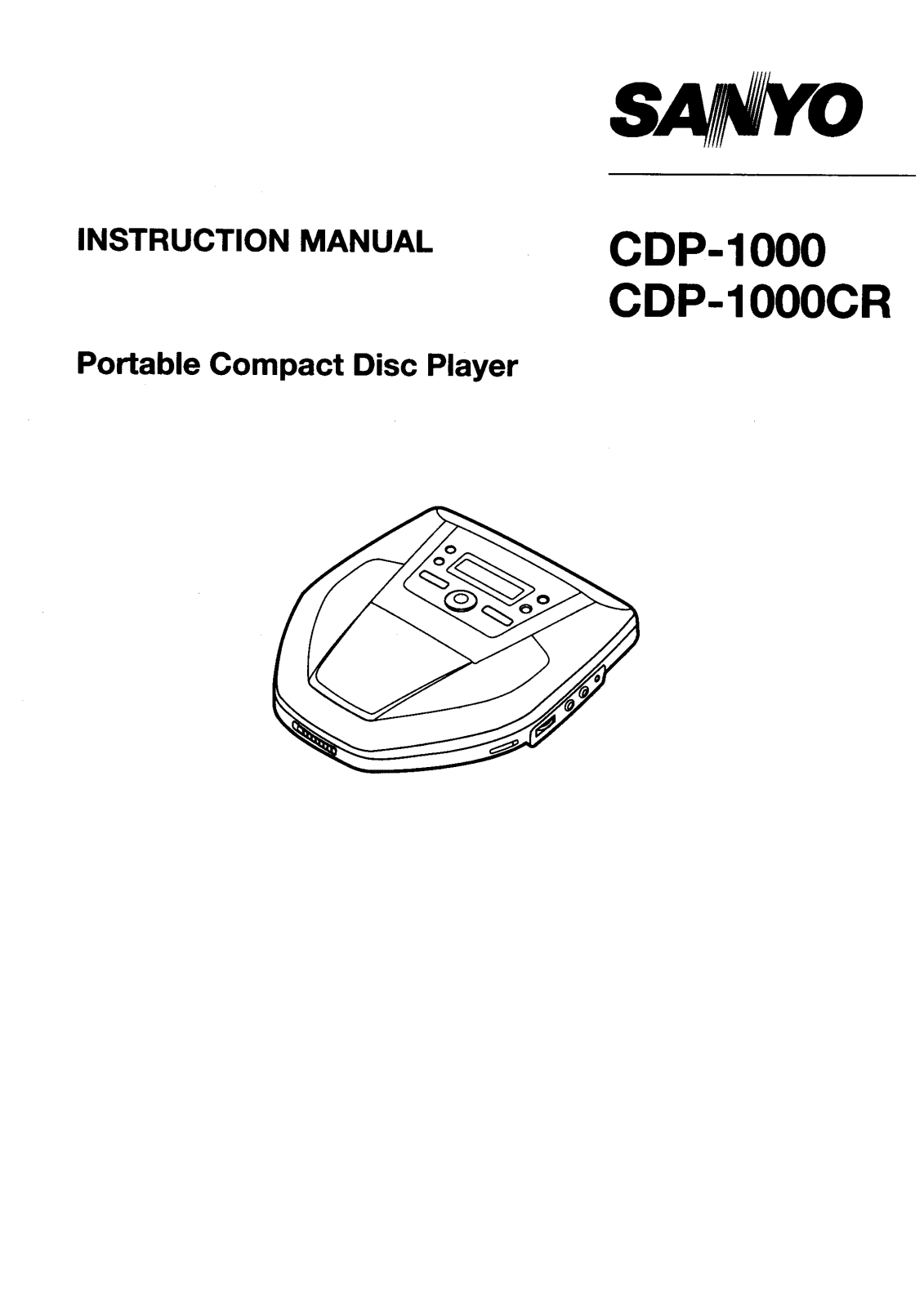 Sanyo CDP-1000, CDP-1000CR Instruction Manual