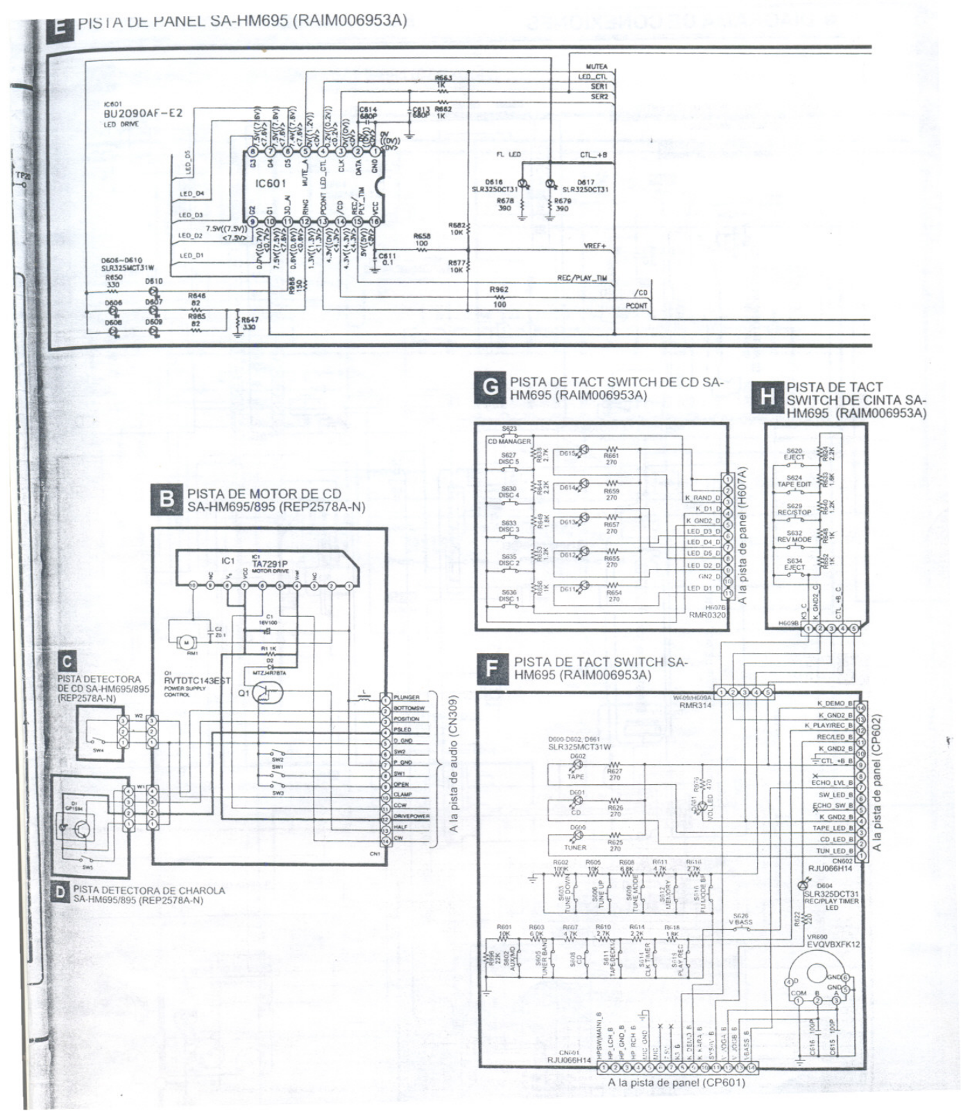 Panasonic SAHM-695, SAHM-895 Schematic - ManualMachine.com