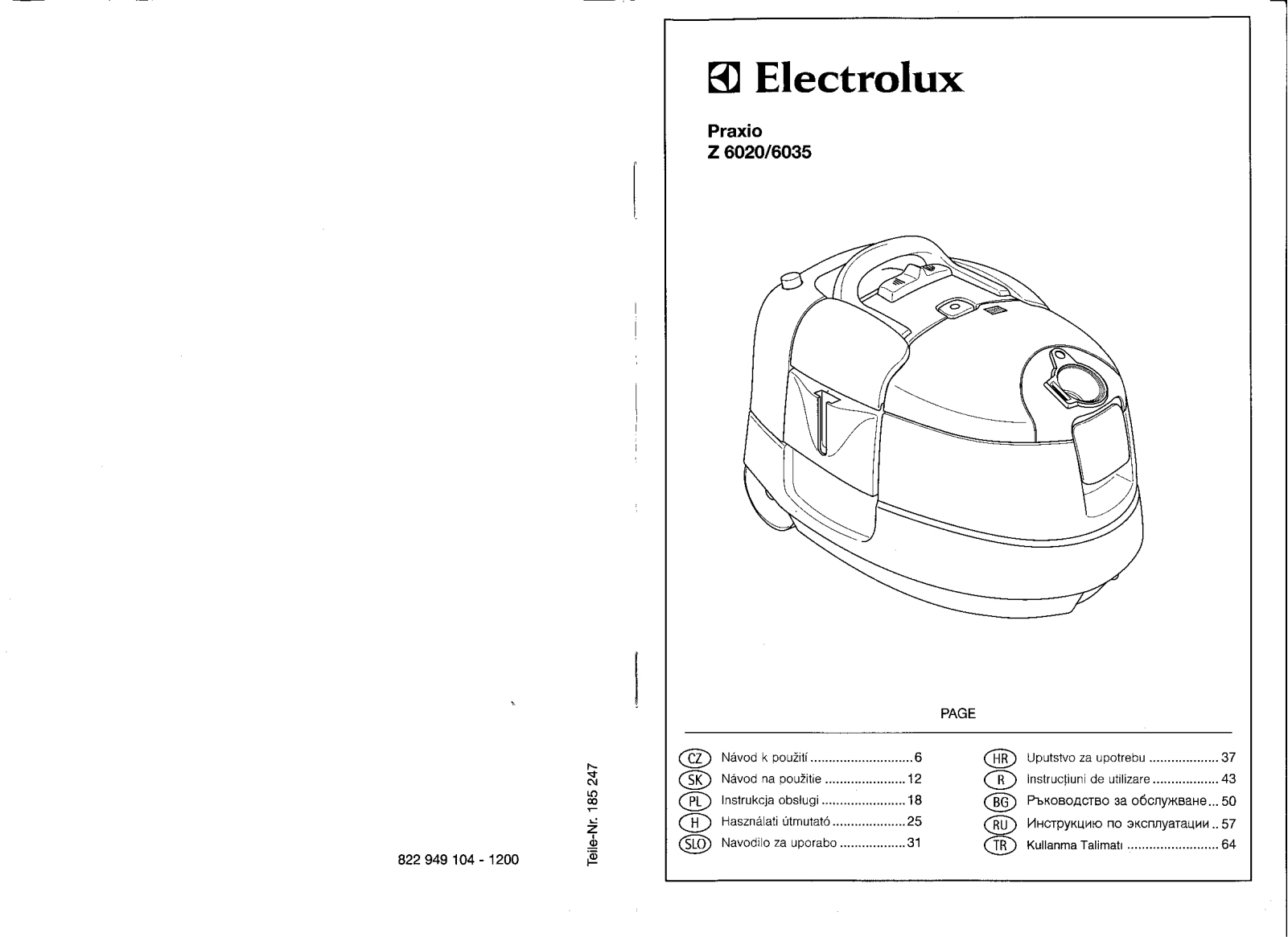 AEG Z6020, Z6035 User Manual