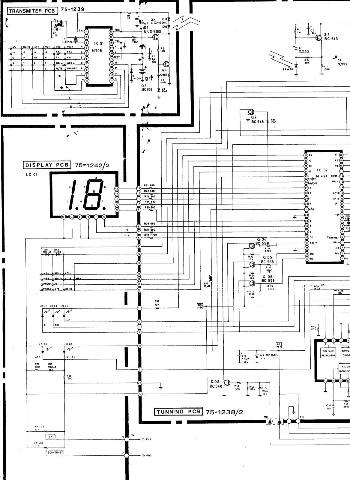 FISHER FT551, FT536, FT542 Schematic