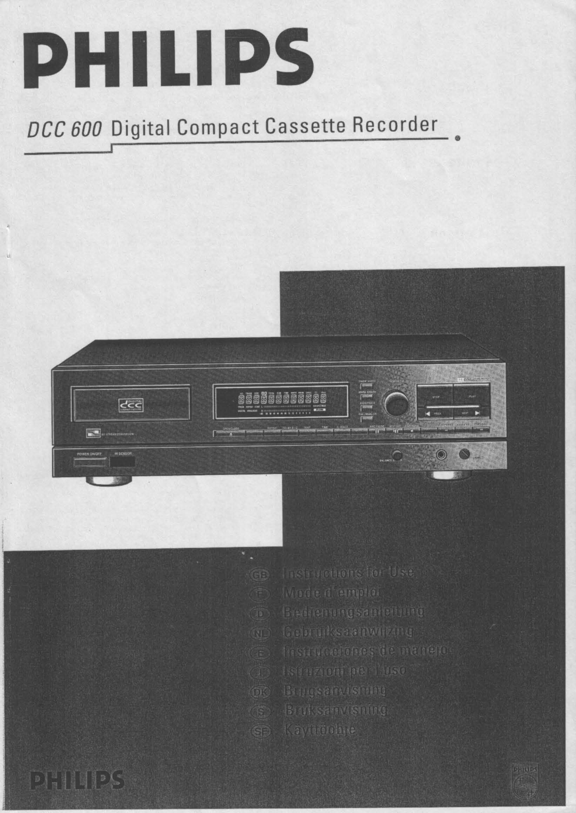 Philips DCC 600 User Manual