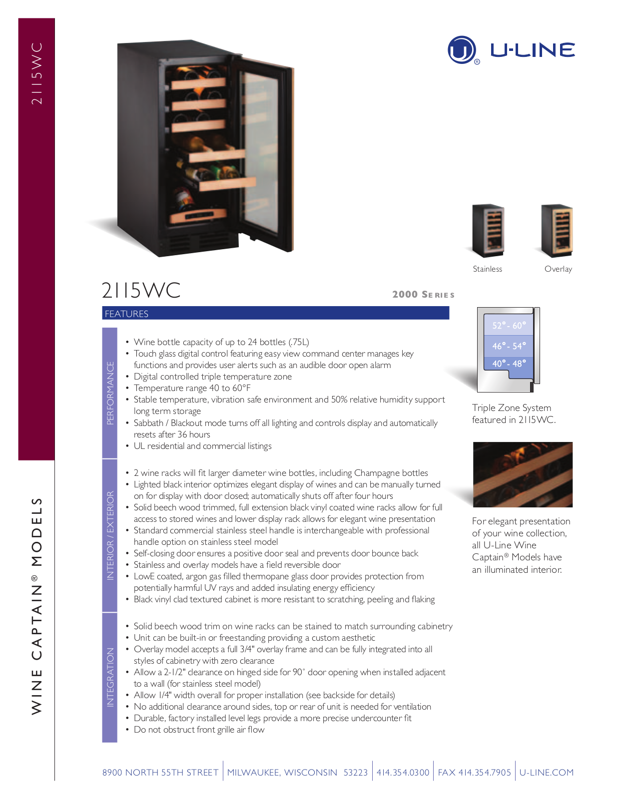 U-Line U-2115WCS-00 User Manual