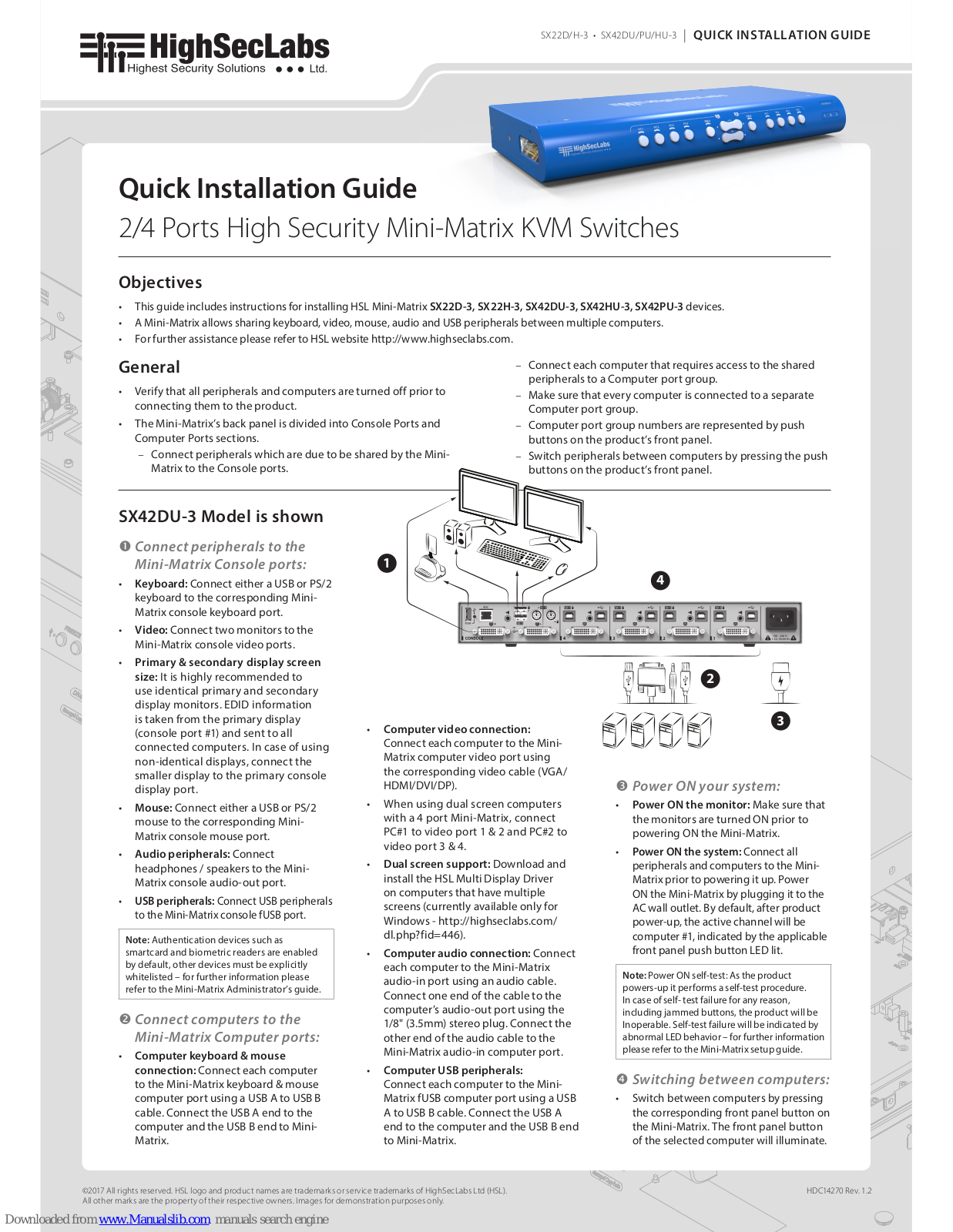 HighSecLabs SX22D-3, SX22H-3, SX42PU-3, SX42DU-3, SX42HU-3 Quick Installation Manual