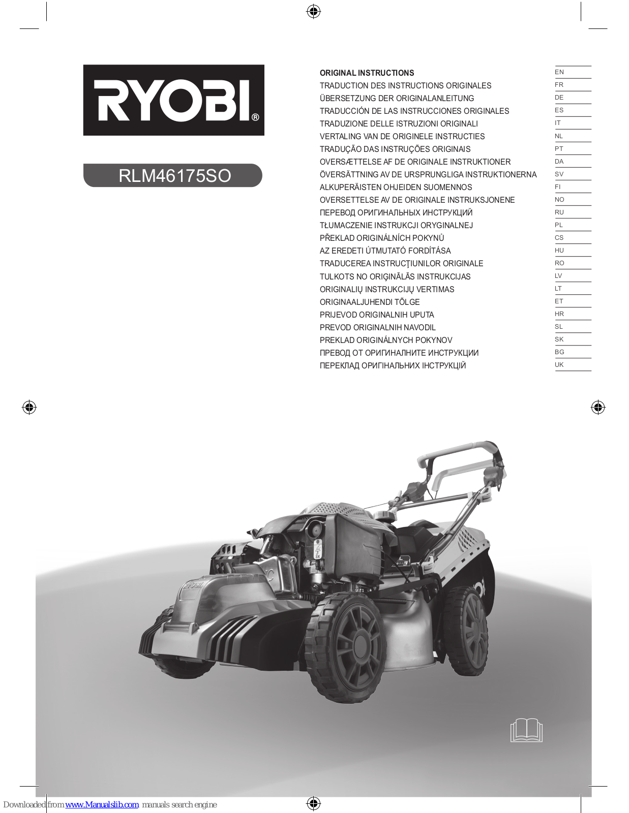 Ryobi RLM46175SO Original Instructions Manual