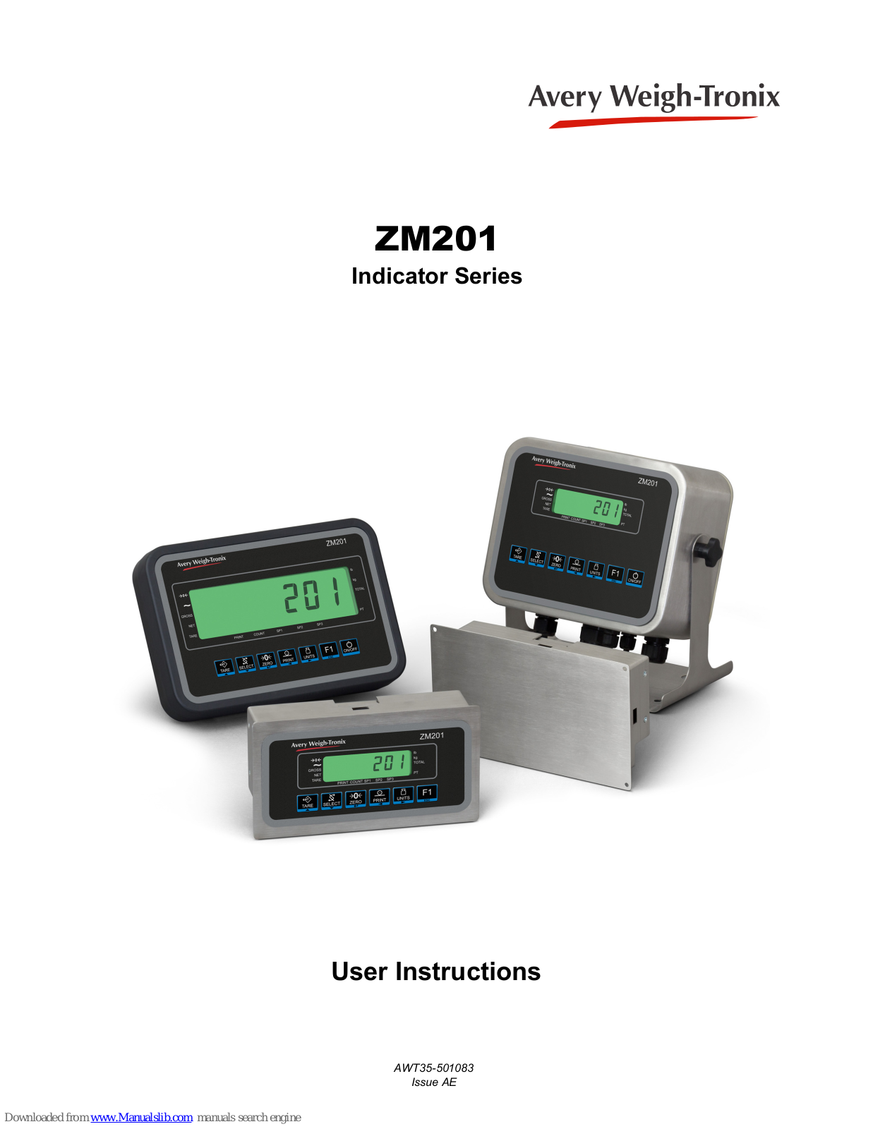 Avery Weigh-Tronix ZM201 User Instructions