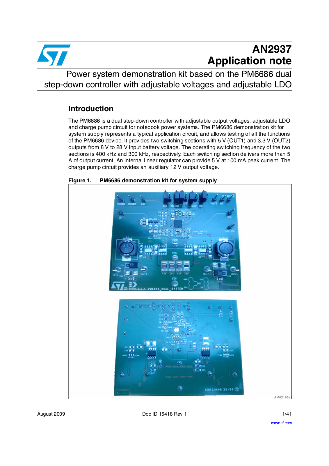 ST AN2937 Application note