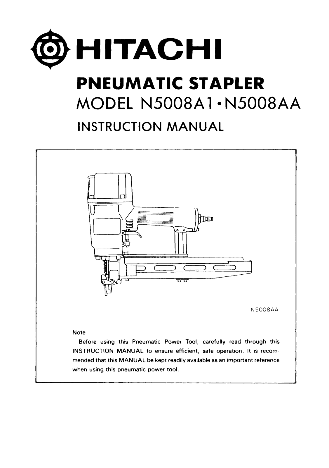 Hitachi N5008AA, N5008A1 User Manual