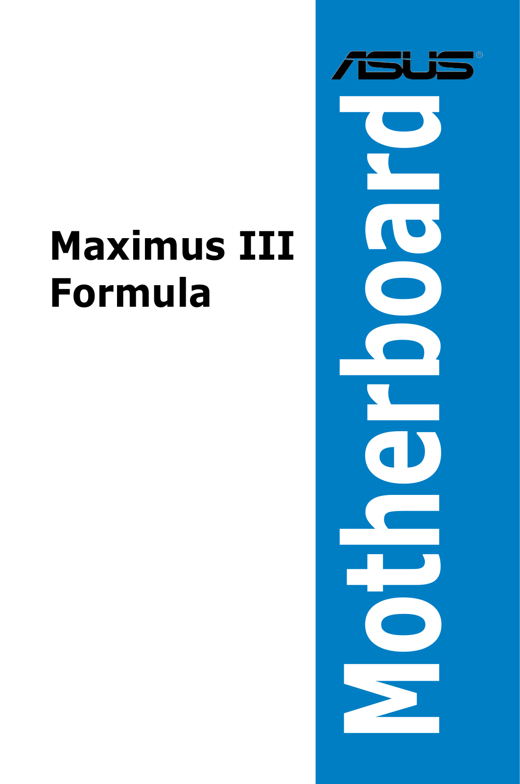 Asus MAXIMUS III FORMULA User Manual