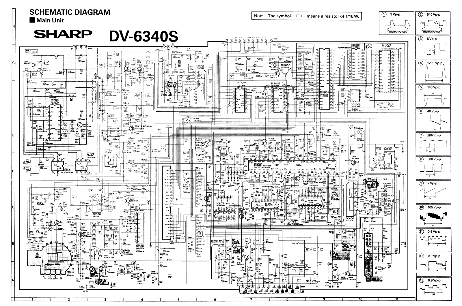 SHARP DV-6340S Schematics