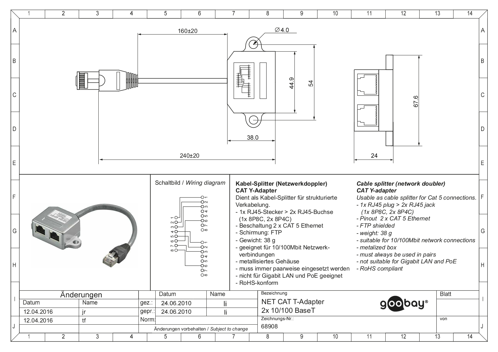 GOOBAY 68908 Datasheet - ManualMachine.com