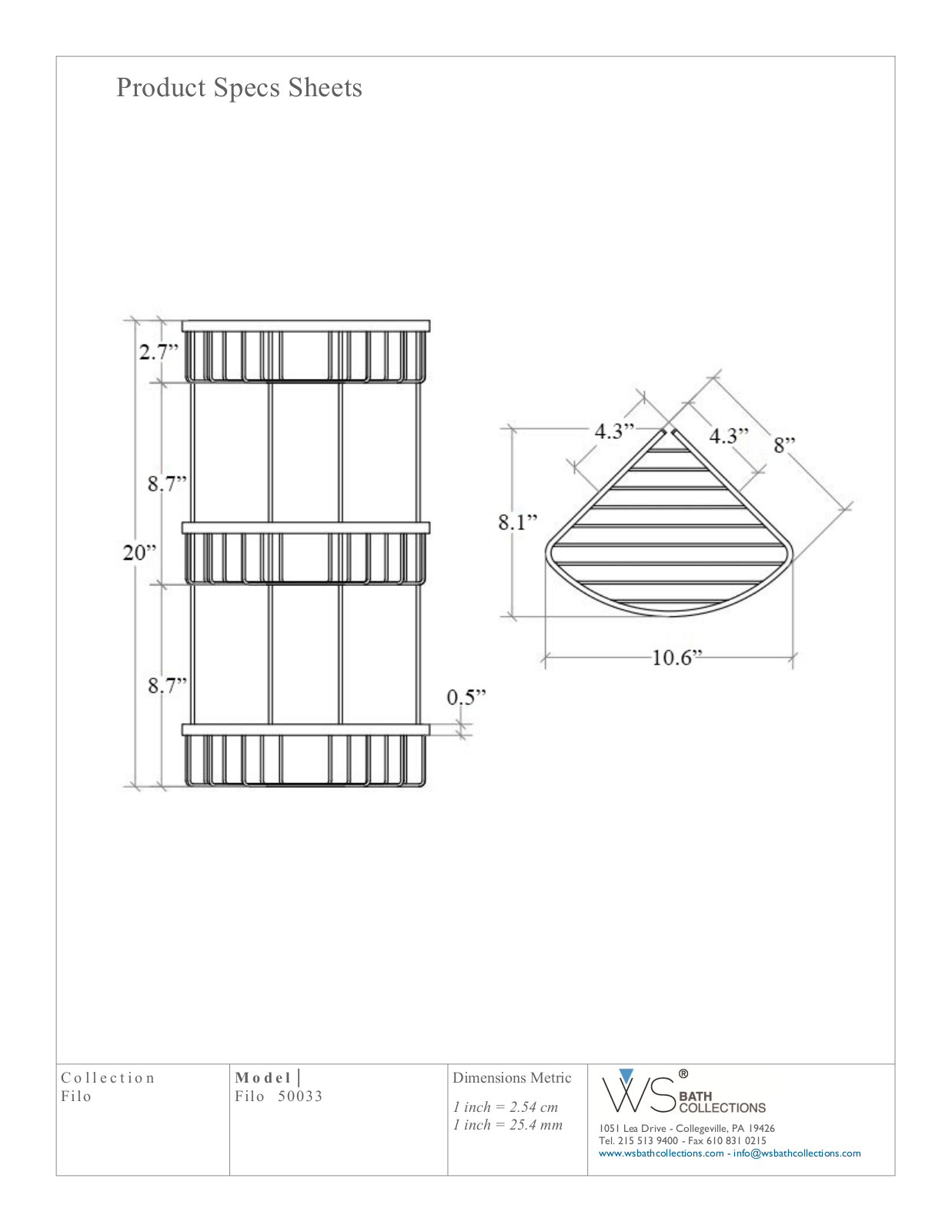 WS Bath Collections WSO1236 Specifications - ManualMachine.com