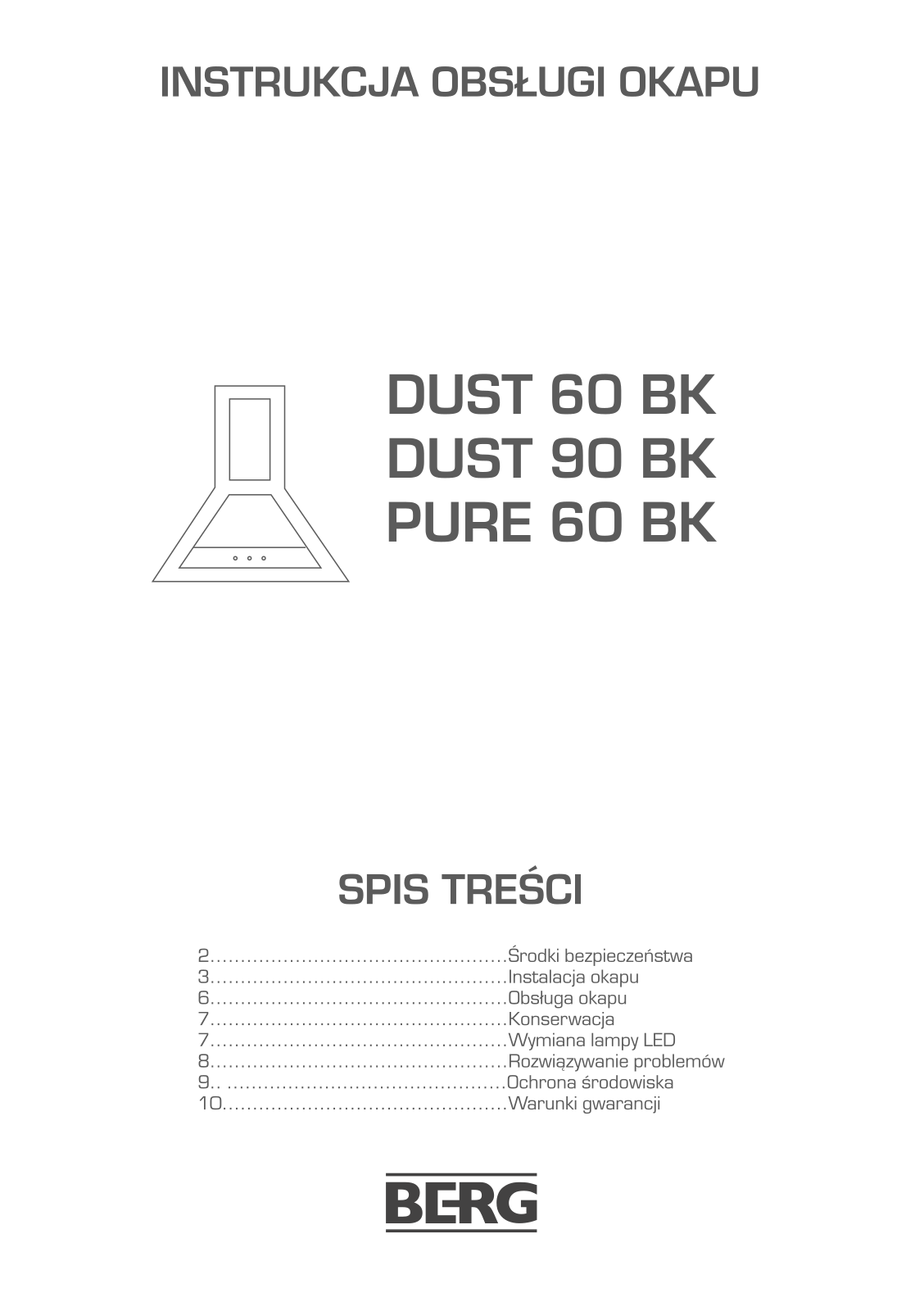 BERG Dust 90, Dust 60 User guide - ManualMachine.com