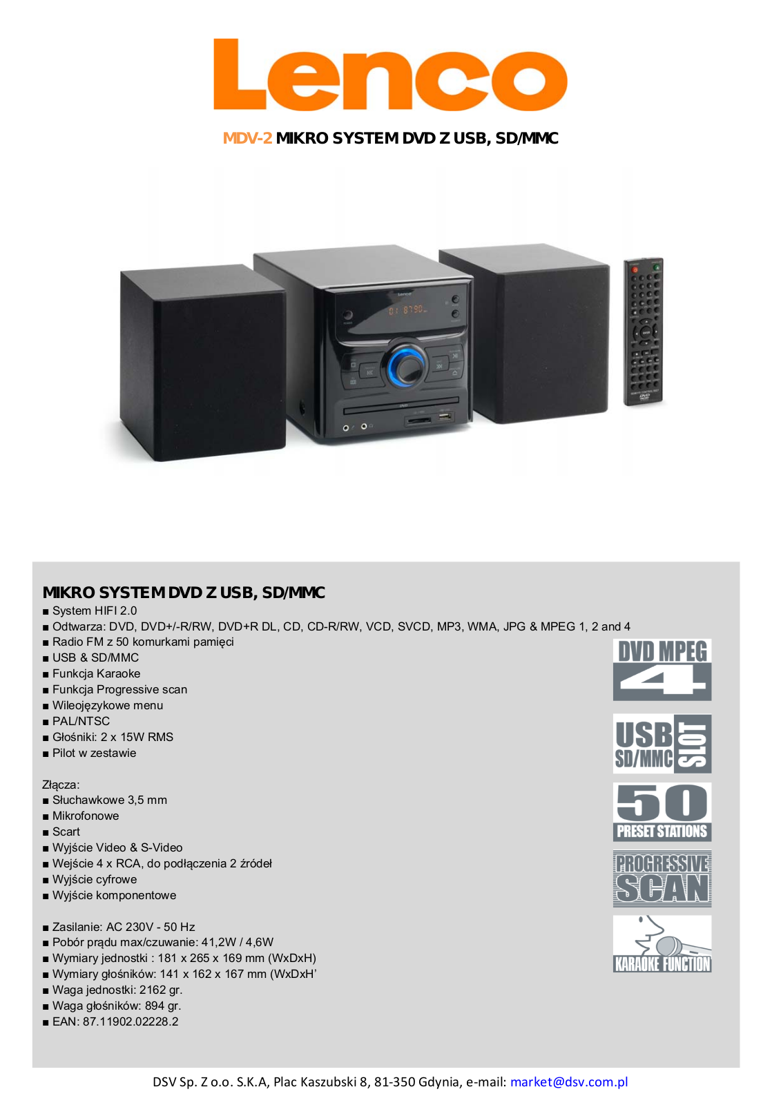 Lenco MDV-2 BROCHURE