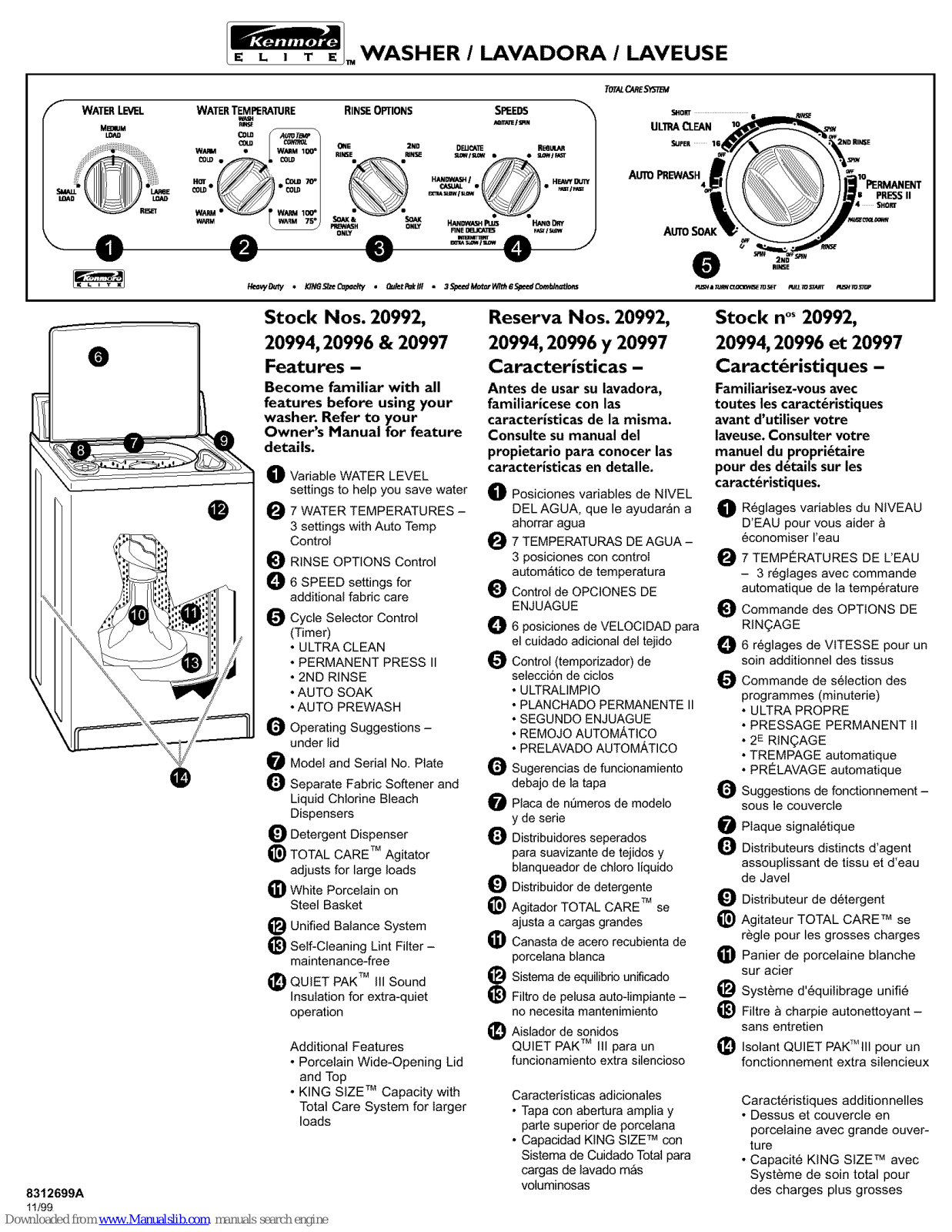 Kenmore 20992, 20994, 20997, 20996 User Manual - ManualMachine.com