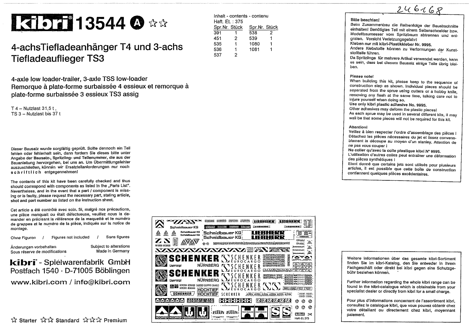 Kibri 13544 User Manual