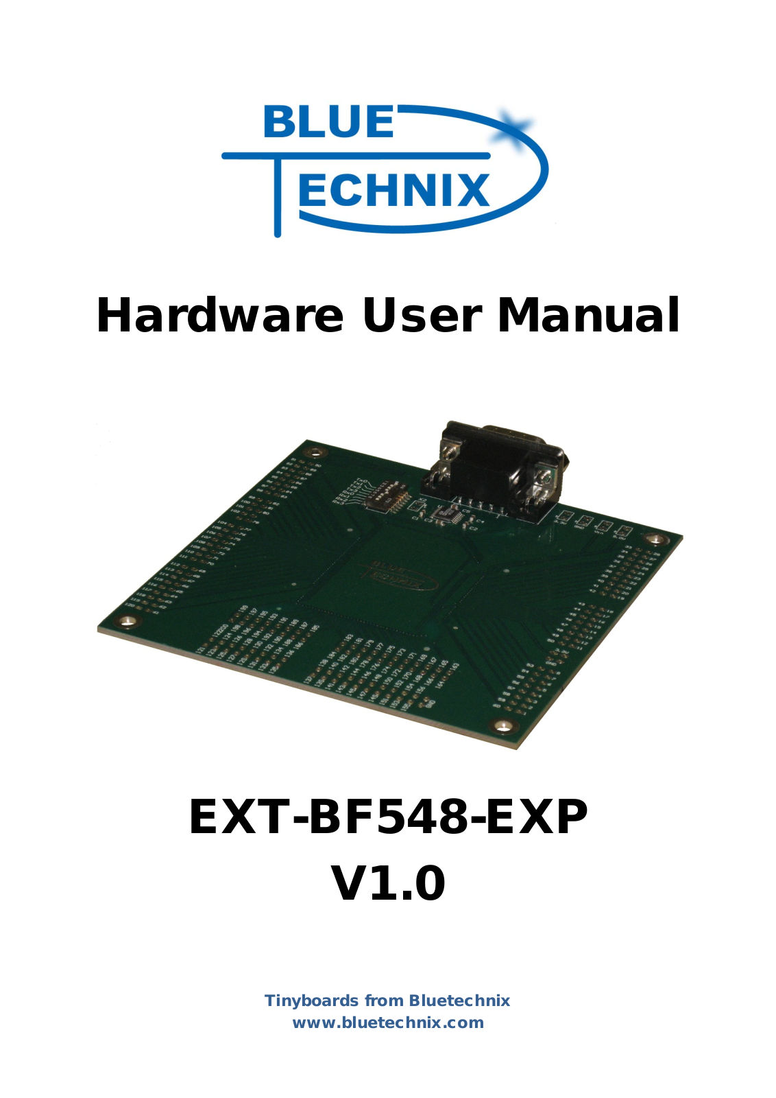 BLUETECHNIX EXT-BF548-EXP User Manual V1.0